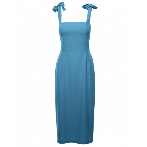 Makover, Sukienka z wiązanymi ramiączkami Niebieski, female, 209.00PLN