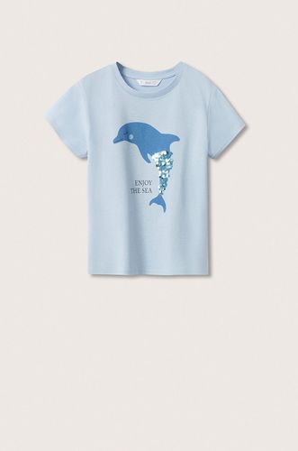 Mango Kids t-shirt bawełniany dziecięcy Delfin 59.99PLN