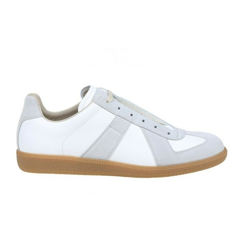 MM6 Maison Margiela, sneakers replica in leather and suede Biały, male, 1806.00PLN