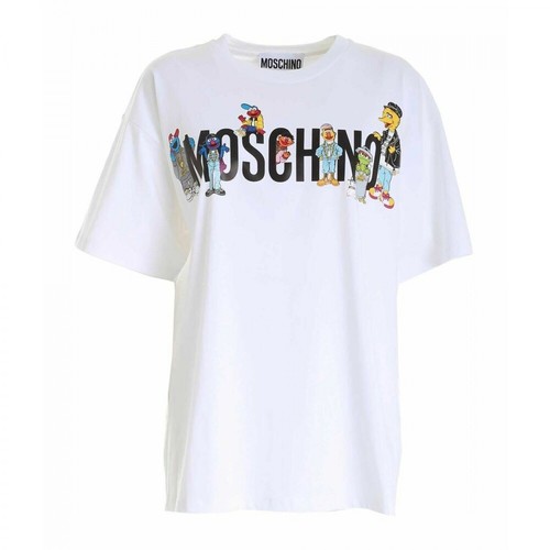 Moschino, logo + sesame street - Biały, female, 809.00PLN