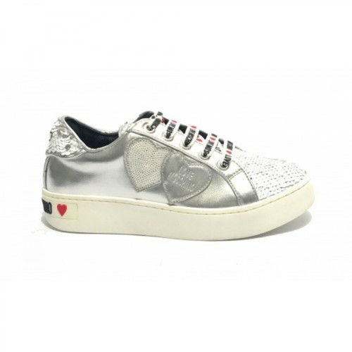 Moschino, Scarpa Sneakers IN Ecopelle Ds19Mo19 Szary, female, 894.00PLN