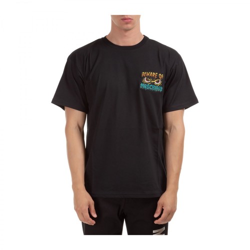 Moschino, short sleeve t-shirt crew neckline Czarny, male, 565.00PLN