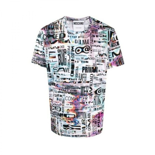 Moschino, short-sleeve T-shirt Fioletowy, male, 1112.64PLN