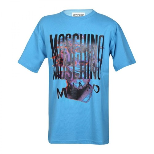 Moschino, T-Shirt Niebieski, male, 820.49PLN