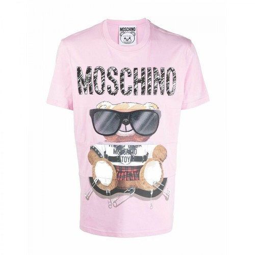 Moschino, V070152401224 T-Shirt Różowy, male, 1276.80PLN