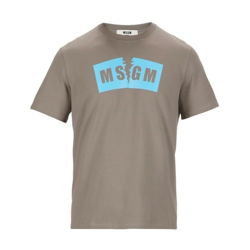 Msgm, T-shirt Szary, male, 360.00PLN