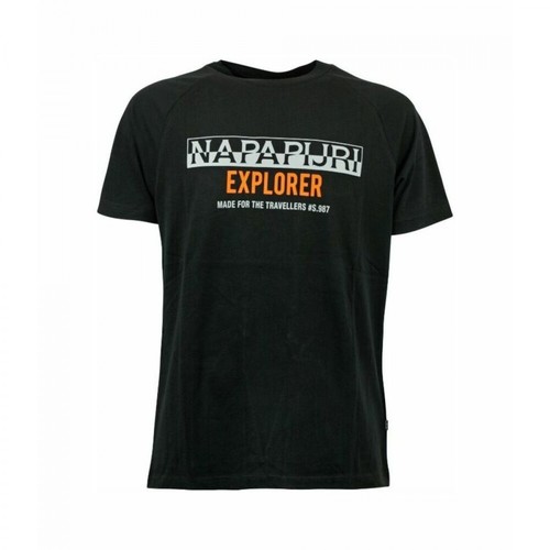 Napapijri, T-shirt Czarny, male, 124.60PLN