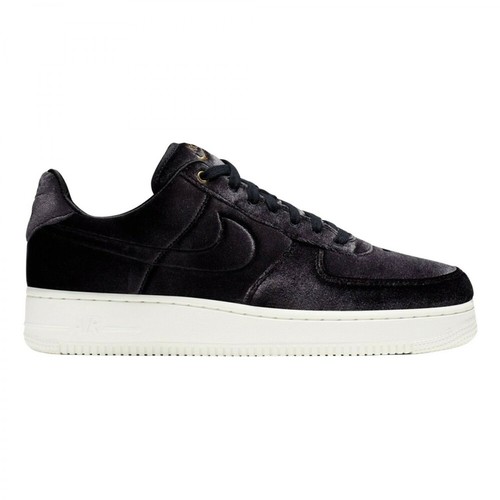 Nike, Air Force 1 Low 07 Premium Black Velour Sneakers Czarny, male, 2092.00PLN
