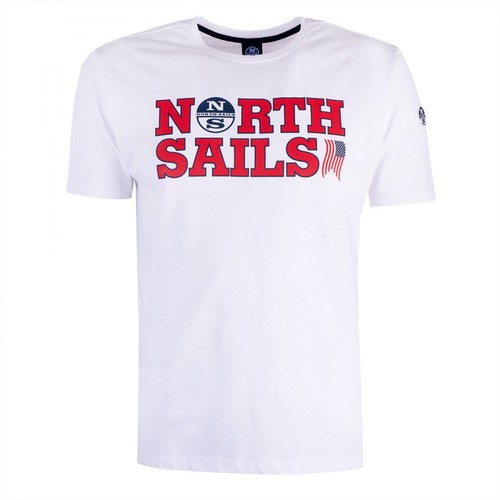 North Sails, T-shirt Biały, male, 142.00PLN