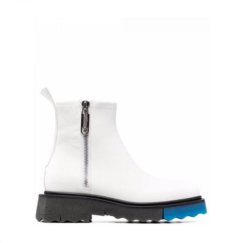 Off White, Contrast Panel Ankle Boots Biały, male, 2828.00PLN