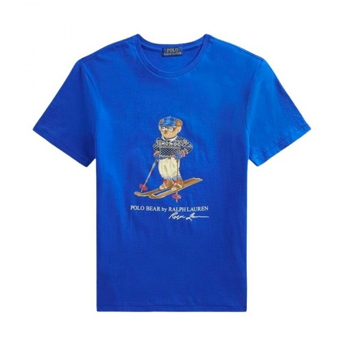 Polo Ralph Lauren, T-Shirt Bear Niebieski, male, 487.00PLN