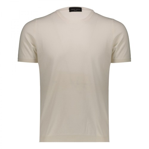 Roberto Collina, Piquet T-shirt Beżowy, male, 980.00PLN