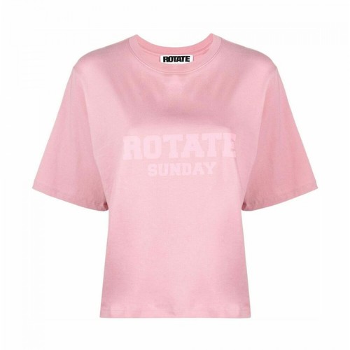 Rotate Birger Christensen, Aster T-Shirt Różowy, female, 320.00PLN
