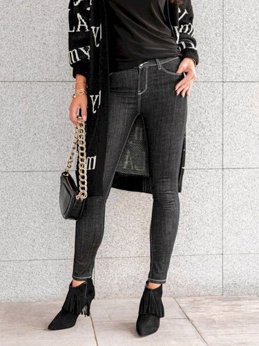 Spodnie damskie jeansowe 092PLR - czarne 39.99PLN