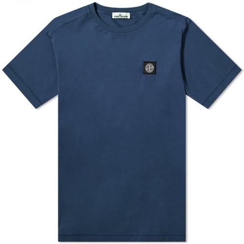 Stone Island, T-shirt Niebieski, male, 602.00PLN