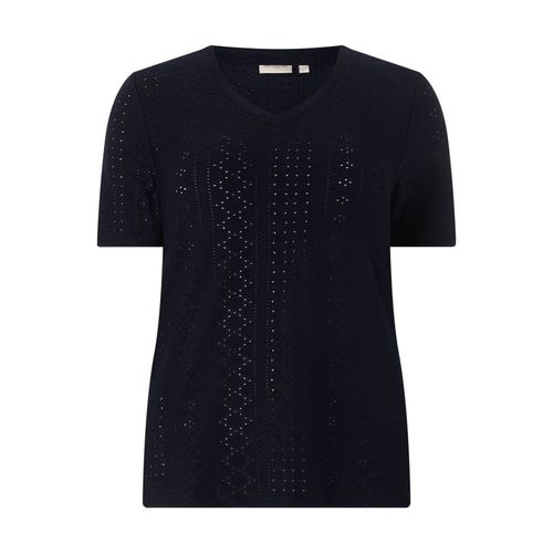 T-shirt PLUS SIZE z ażurowym wzorem model ‘Silje’ 69.99PLN