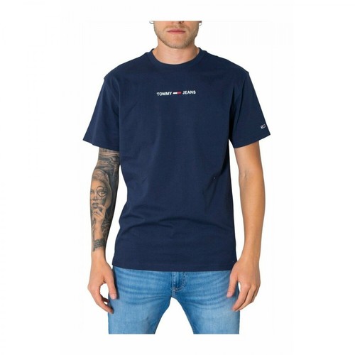 Tommy Jeans, T-Shirt Niebieski, male, 342.28PLN