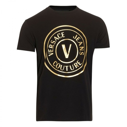 Versace, Cj00T G89 T-shirt Czarny, male, 525.00PLN