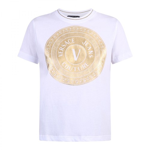 Versace Jeans Couture, B2Hwa7Tcwdp613 Short sleeve t-shirt Biały, female, 550.00PLN
