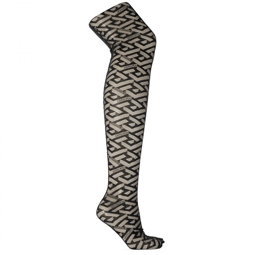 Versace, Monogrammed leggings Czarny, female, 1140.00PLN