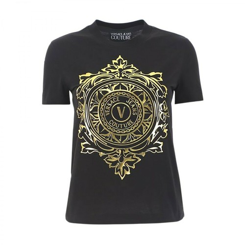 Versace, T-Shirt 71Dp613 Czarny, female, 593.00PLN