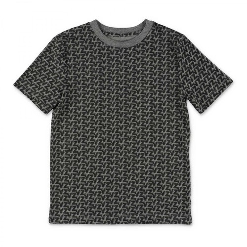 Zadig & Voltaire, Printed grey cotton jersey T-shirt Szary, male, 224.00PLN