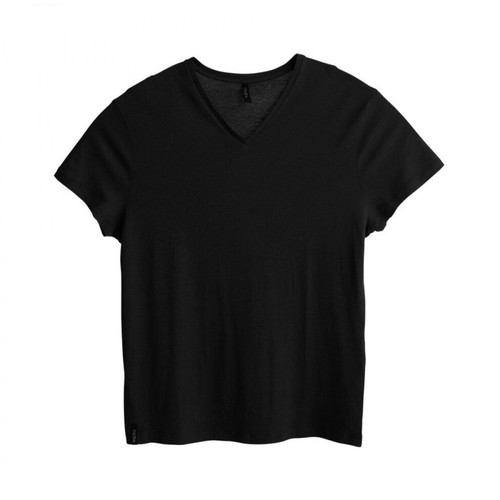 360 Icôn, Simple V-neck T-shirt Czarny, male, 243.39PLN
