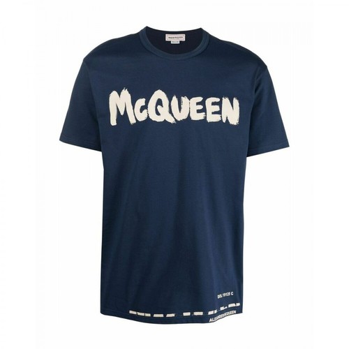 Alexander McQueen, T-shirt Niebieski, male, 1186.00PLN