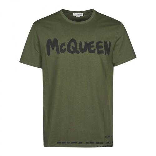 Alexander McQueen, T-shirt Zielony, male, 1095.00PLN
