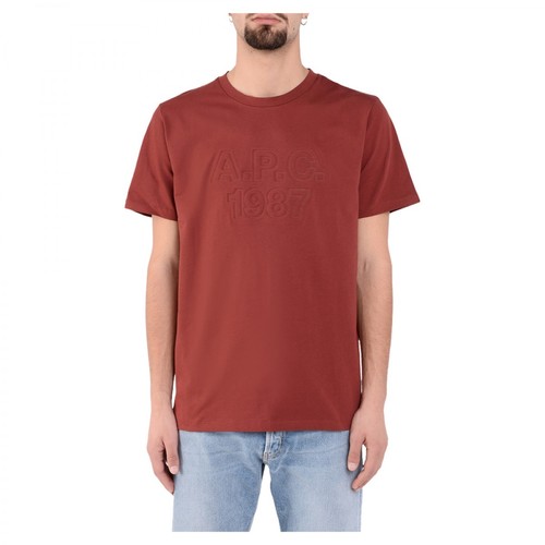 A.p.c., T-shirt Brązowy, male, 320.00PLN