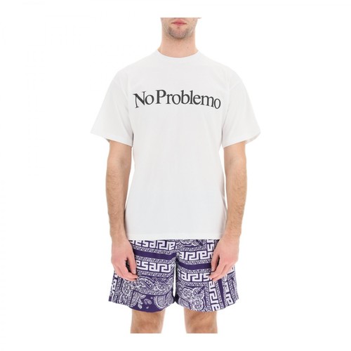 Aries, no problemo print t-shirt Biały, male, 320.00PLN