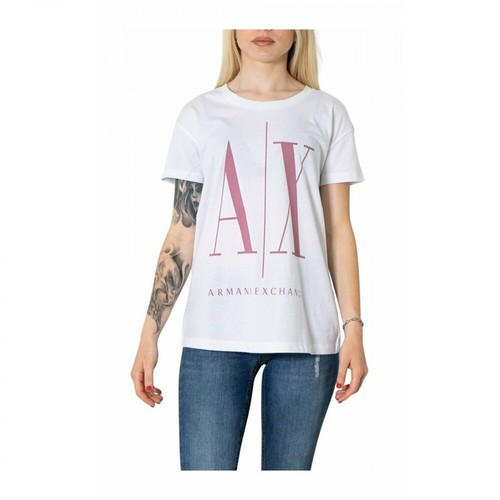 Armani Exchange, T-Shirt Biały, female, 340.05PLN