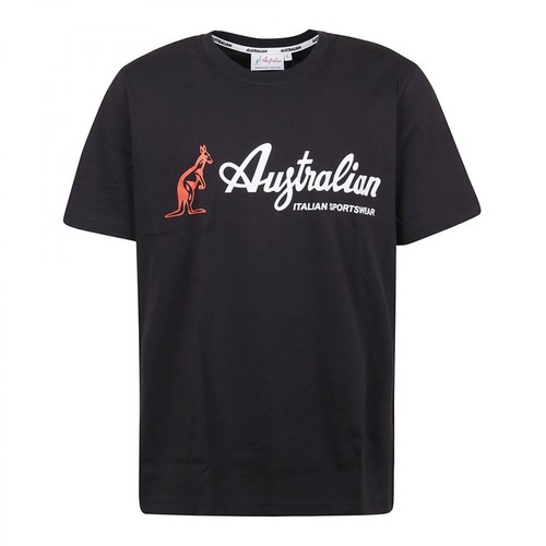 Australian, Sportswear Printed T-Shirt Czarny, male, 183.00PLN