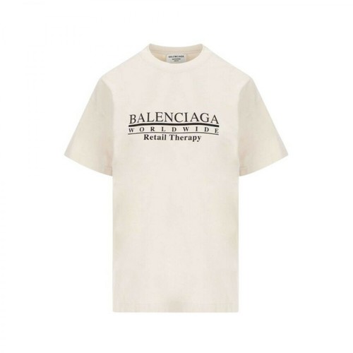 Balenciaga, Retail Therapy Medium Fit T-Shirt Beżowy, female, 1846.00PLN