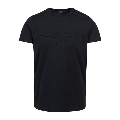 Balmain, Clothing T-Shirt Xh1Ef000Bb20 Czarny, male, 1655.04PLN