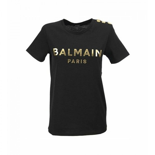 Balmain, Print T-Shirt Czarny, female, 1596.00PLN