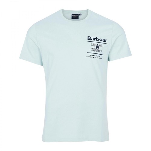 Barbour, T-Shirt Niebieski, male, 246.00PLN