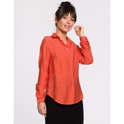 BE, Koszula z pagonami B151 Pomarańczowy, female, 169.00PLN