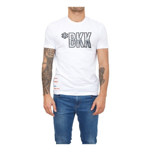Bikkembergs, T-Shirt Biały, male, 452.44PLN