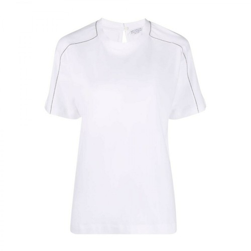 Brunello Cucinelli, T-shirt Biały, female, 2600.00PLN