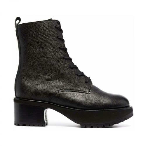 By FAR, Leather Lace-up Ankle Boots Czarny, female, 1740.00PLN