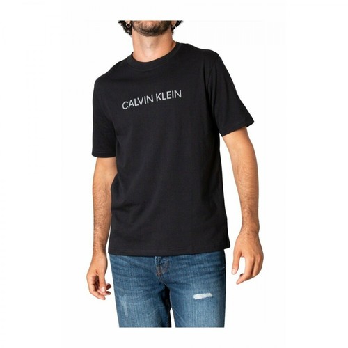 Calvin Klein, T-Shirt Czarny, male, 338.35PLN