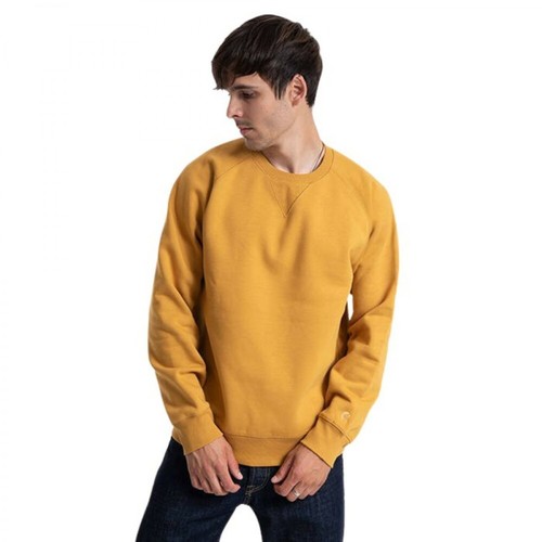 Carhartt Wip, Bluza męska Carhartt WIP Chase Sweatshirt I026383 Żółty, male, 320.85PLN