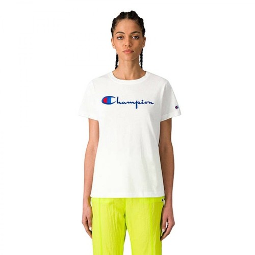 Champion, Koszulka damska Crewneck T-Shirt 114128 Ww001 XS Biały, female, 194.35PLN