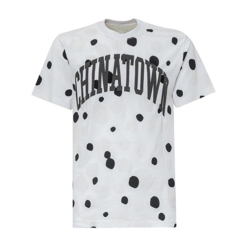Chinatown Market, UV Dots T-Shirt Biały, male, 170.00PLN