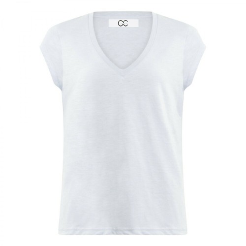 Coster Copenhagen, Basic V-neck T-Shirt Niebieski, female, 183.00PLN
