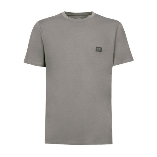 C.p. Company, T-shirt logo en jersey Szary, male, 365.00PLN