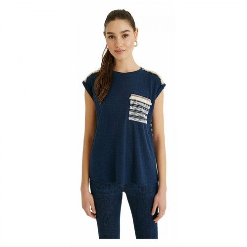 Desigual, T-shirt Niebieski, female, 406.00PLN