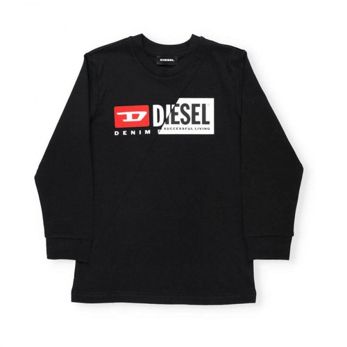 Diesel, Long sleeve t-shirt Czarny, male, 189.00PLN