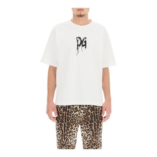 Dolce & Gabbana, t-shirt with print Biały, male, 2292.00PLN